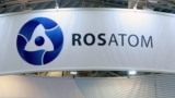 FRANCE -- The logo of Russian atomic energy agency Rosatom during the World Nuclear Exhibition in Le Bourget, near Paris, June 28, 2016